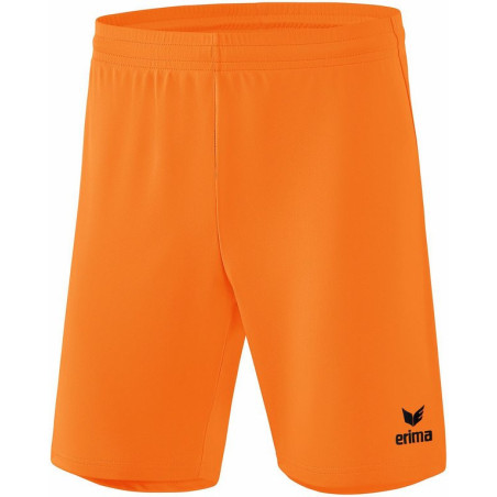 Short ERIMA Rio 2.0, couleur orange fluo, de face