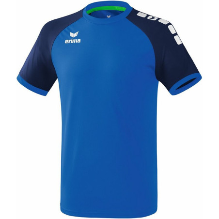 Maillot ERIMA Zenari 3.0, couleur bleu roi et marine, de face
