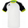 Maillot ERIMA Zenari 3.0, couleur blanc, noir et vert gecko, de face