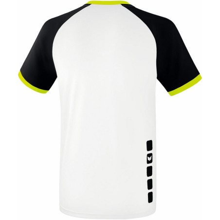 Maillot ERIMA Zenari 3.0, couleur blanc, noir et vert gecko, de dos