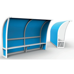 Abri de touche Monobloc à personnaliser - Largeur 1.5 m - Côtés cintrés transparents