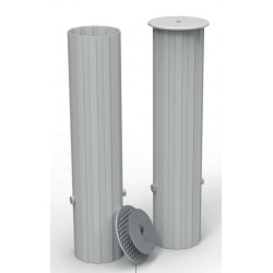 Jeu de 2 fourreaux et couvercles pour buts de football 120 mm