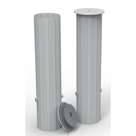 Jeu de 2 fourreaux et couvercles pour buts de football 120 mm