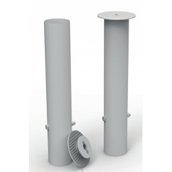 Jeu de 2 fourreaux et couvercles pour buts de football 80 mm