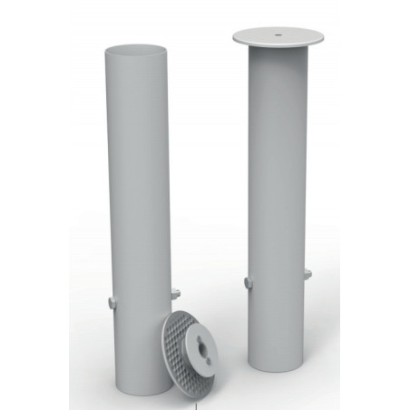 Jeu de 2 fourreaux et couvercles pour buts de football 80 mm