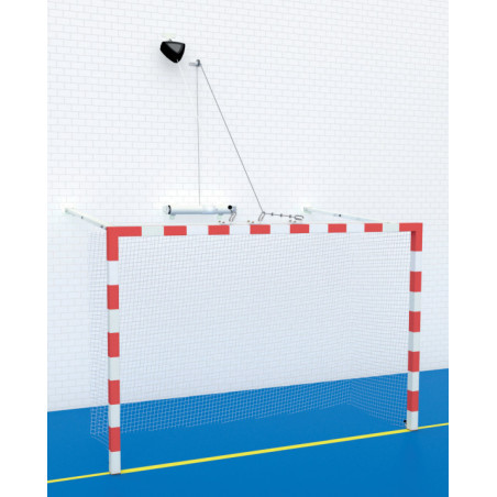 Buts de handball compétition avec façades relevables