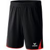 Short ERIMA 5-C Classic, couleur noir et rouge, de face