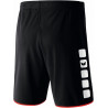 Short ERIMA 5-C Classic, couleur noir et rouge, de dos