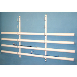 Râtelier de rangement mural pour poteaux de volley