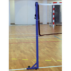 Poteaux de badminton réglables avec embase et fixation au sol type 2 - Classe A et B