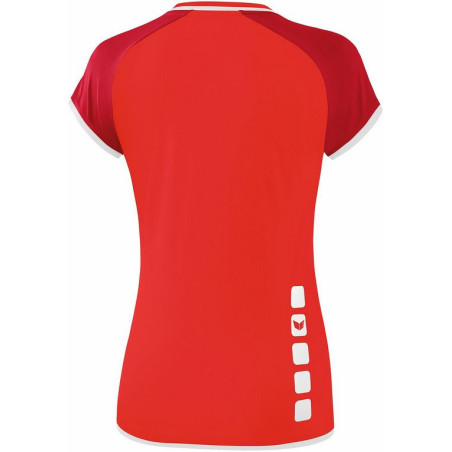 Débardeur ERIMA Zenari 3.0 Femme, couleur rouge, ruby et blanc, de dos