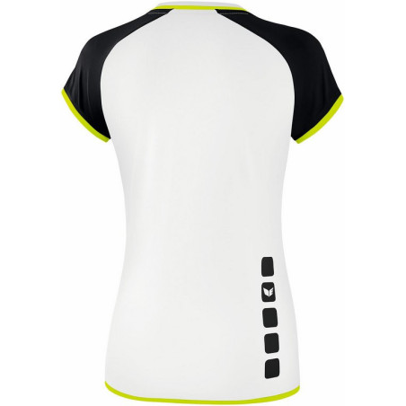 Débardeur ERIMA Zenari 3.0 Femme, couleur blanc, noir et citron pop, de dos