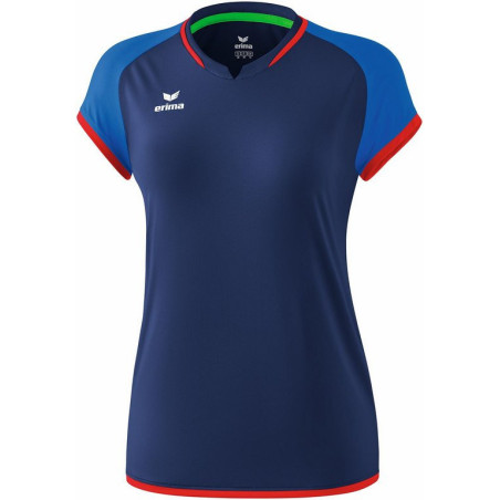 Débardeur ERIMA Zenari 3.0 Femme, couleur marine, bleu roi et rouge, de face