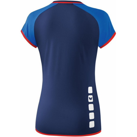 Débardeur ERIMA Zenari 3.0 Femme, couleur marine, bleu roi et rouge, de dos