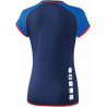 Débardeur ERIMA Zenari 3.0 Femme, couleur marine, bleu roi et rouge, de dos