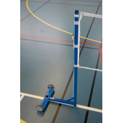 Paire de poteaux de badminton Scolaire mobile avec lest en fonte de 25 Kgs