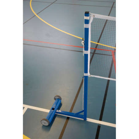 Paire de poteaux de badminton Scolaire mobile avec lest en fonte de 25 Kgs