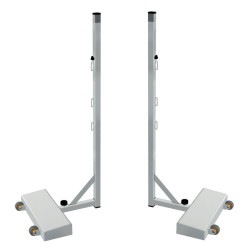 Paire de poteaux de badminton Compétition FFBA lestés à 60 kg