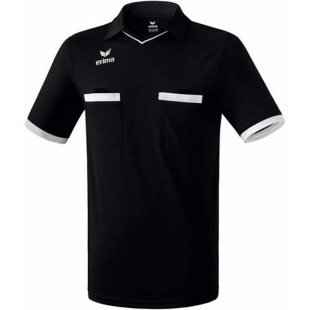 Maillot d'arbitre ERIMA Saragossa, couleur noir et blanc, de face