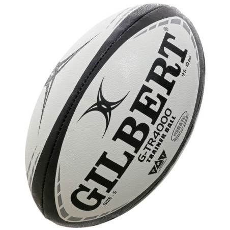 Ballon de rugby Gilbert G-TR4000 Trainer coloris noir/blanc
