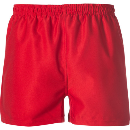 Short rugby Force XV Force 2 coloris rouge vue de dos
