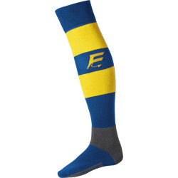 Chaussettes de rugby Force XV Rayées coloris bleu roi/jaune