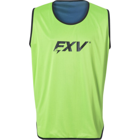 Chasuble de rugby réversible Force XV coloris vert/bleu
