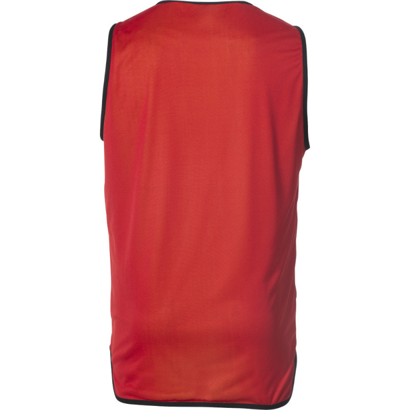 Chasuble de rugby réversible Force XV coloris rouge/jaune vue de dos