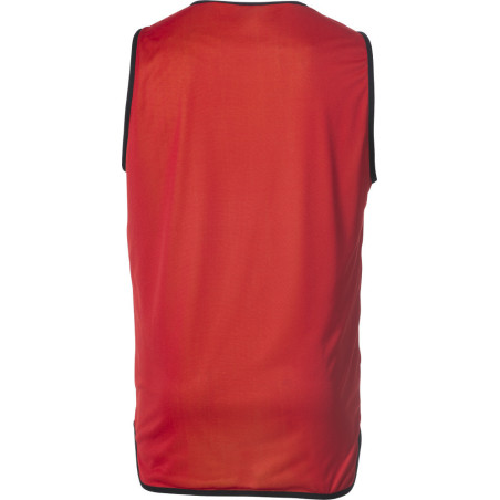 Chasuble de rugby réversible Force XV coloris rouge/jaune vue de dos