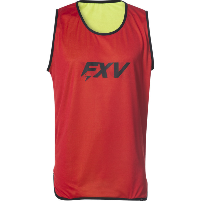 Chasuble de rugby réversible Force XV coloris rouge/jaune
