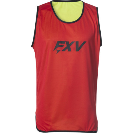 Chasuble de rugby réversible Force XV coloris rouge/jaune