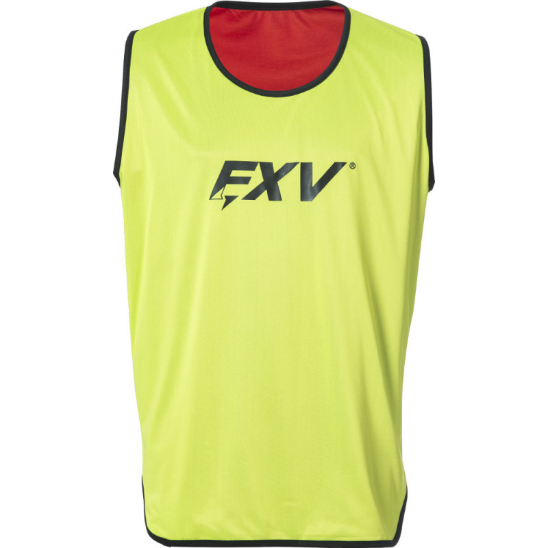 Chasuble de rugby réversible Force XV coloris jaune/rouge