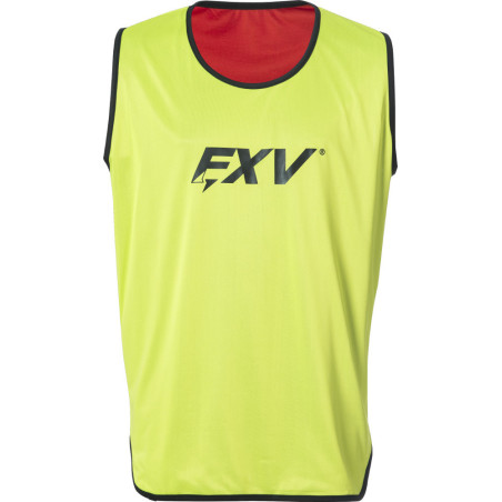 Chasuble de rugby réversible Force XV coloris jaune/rouge