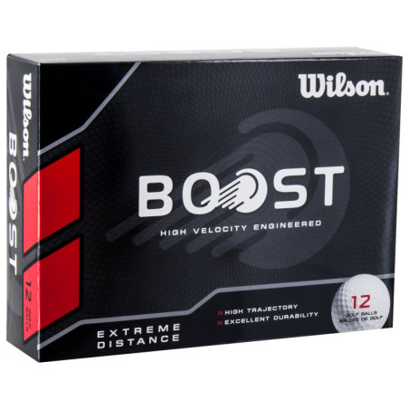 boîte de 12 balles de golf wilson modèle boost à personnaliser