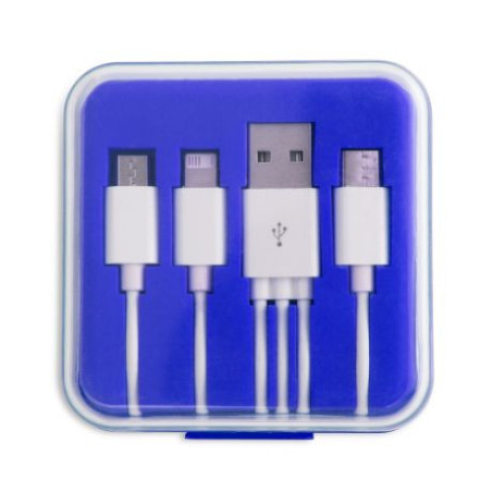 câbles chargeur canes à personnaliser bleu