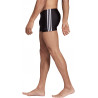 Maillot de bain Boxer Homme Adidas fitness 3 stripes noir blanc côté