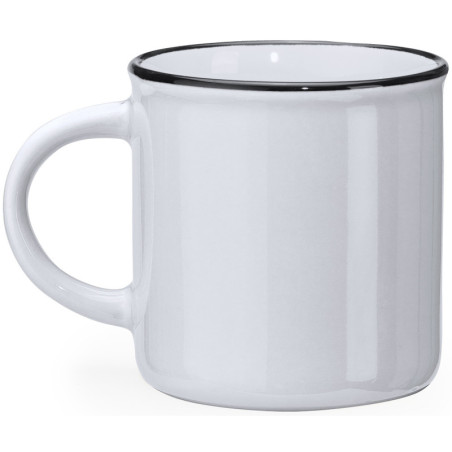 Mug Jack blanc, avec liseré noir