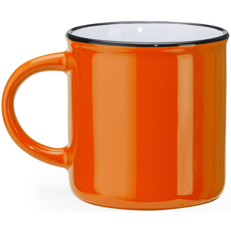 Mug Jack orange et blanc, avec liseré noir