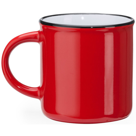 Mug Jack rouge et blanc, avec liseré noir