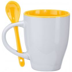 Mug Akebia jaune et sa petite cuillère