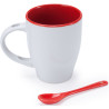 Mug Akebia rouge et sa petite cuillère