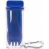Set déjeuner Parbu bleu, fourchette et paille