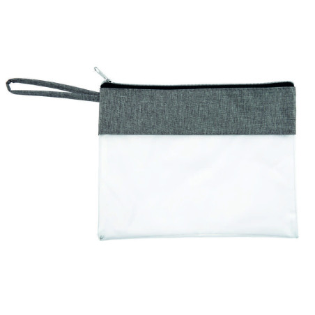 trousse de toilette grus à personnaliser gris