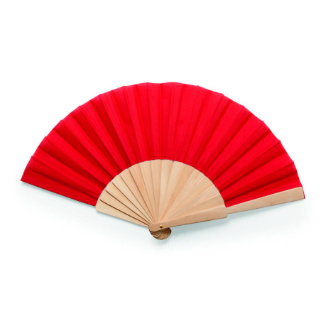 Eventail Calesa rouge, déplié