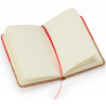 Bloc-note Iris rouge ouvert