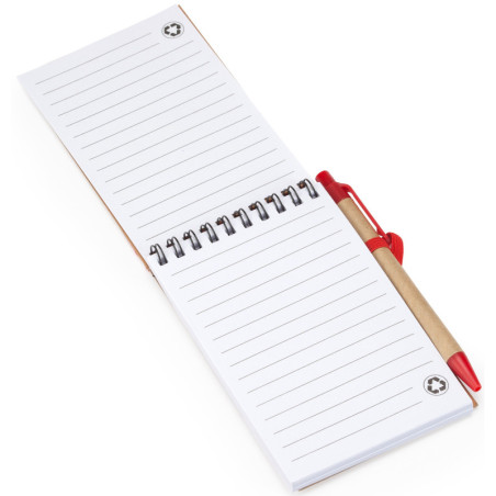 Carnet de note Lien rouge ouvert