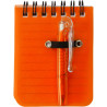 Mini carnet de note Arco orange avec son stylo assorti