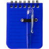 Mini carnet de note Arco bleu avec son stylo assorti