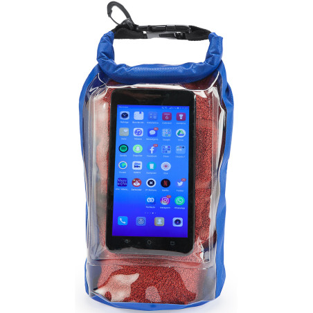 Sac waterproof Aleta bleu roi en situation