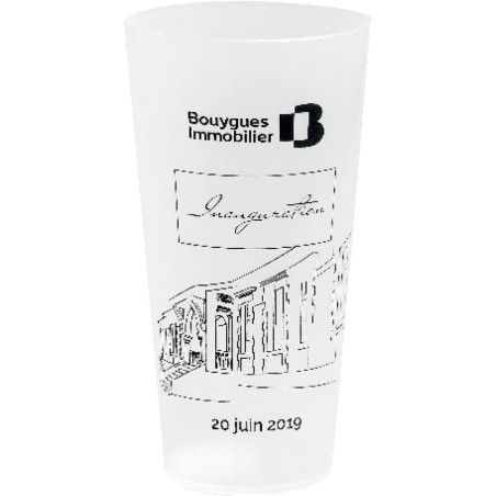 Gobelet personnalisable et réutilisable 40 cl avec sérigraphie 1 couleur